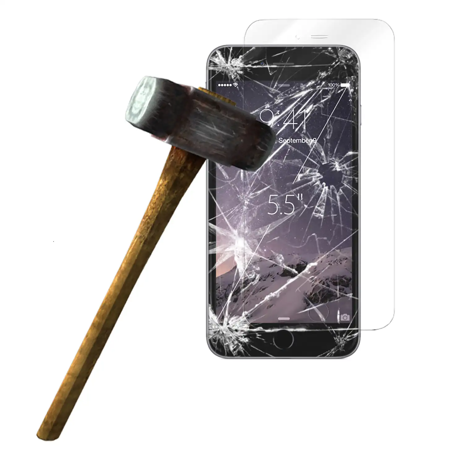 Protector de pantalla de cristal templado 2.5D para iPhone 6/6S Plus
