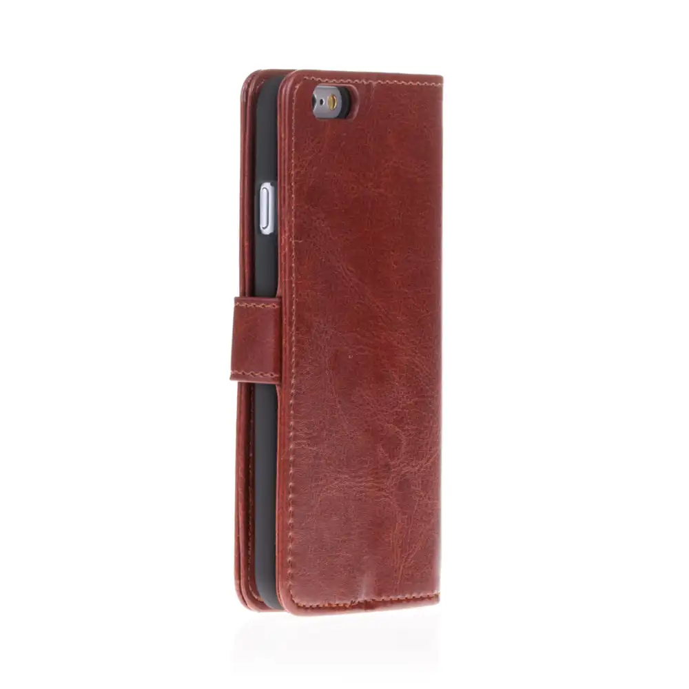 FUNDA LIBRO BILLETERA IP6/6S - MARRÓN 