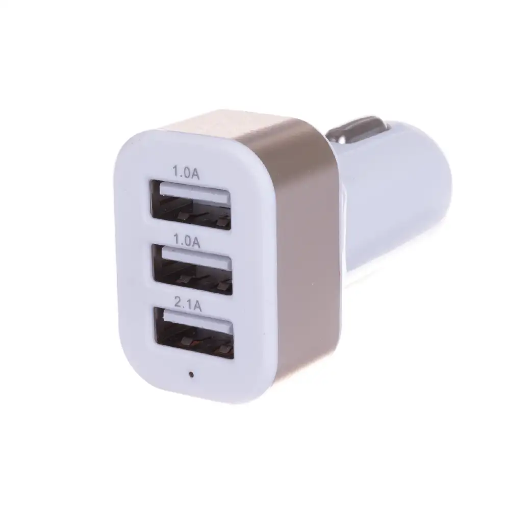 ADAPTADOR 5,2 Mah DE CARGA PARA COCHE 3 USB