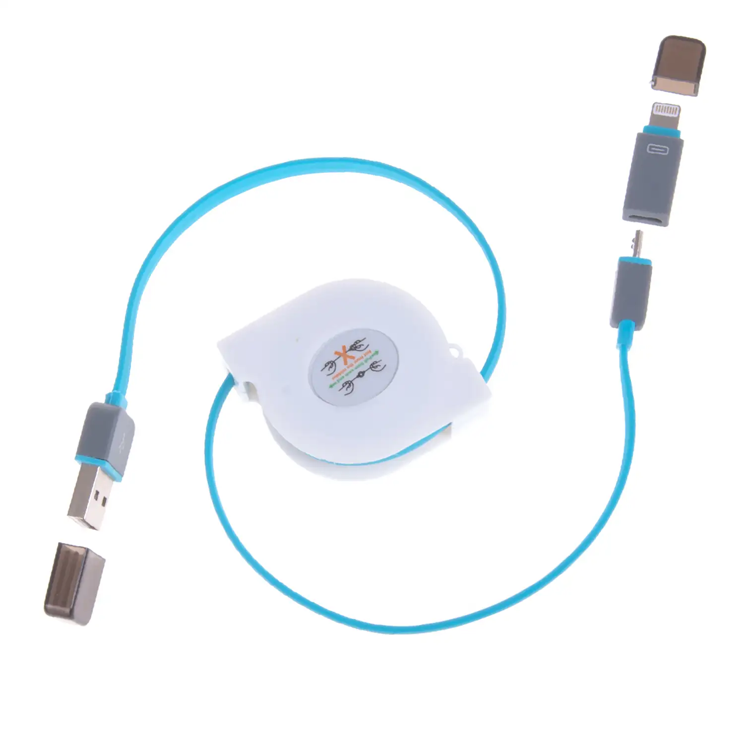 Cable enrollable 2 en 1