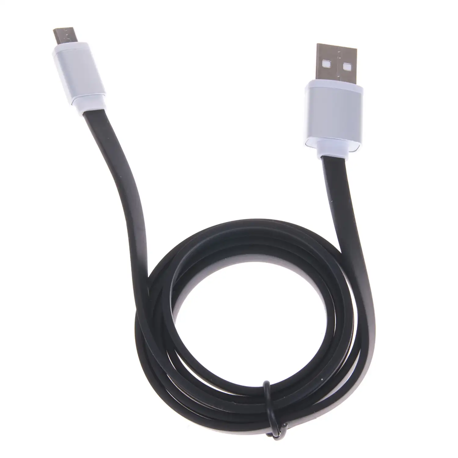 CABLE MICRO USB A USB NEGRO/PLATA