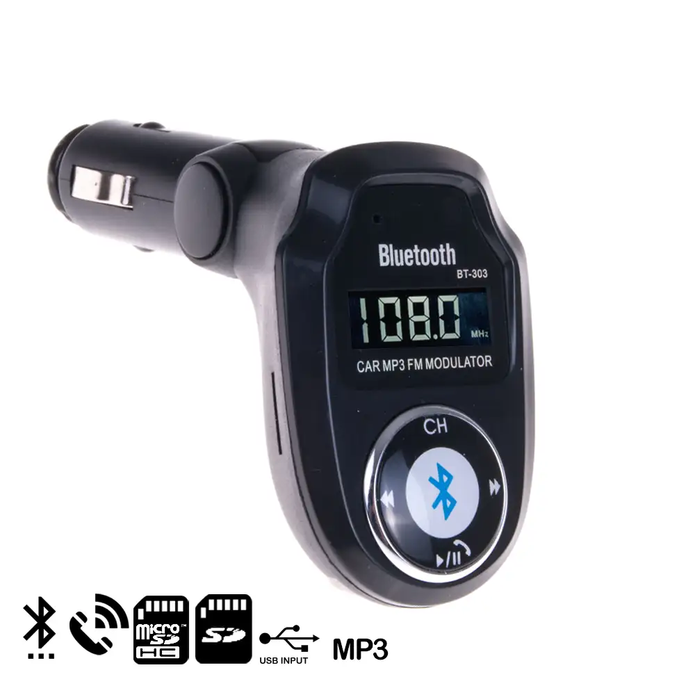 MANOS LIBRES ,MP3 PLAYER BLUETOOTH CON TRANSMISOR FM PARA COCHE
