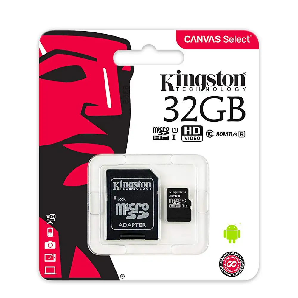 Smartwatch DZ09 con cámara y opción a SIM + micro SD Kingston 32GB Clase 10