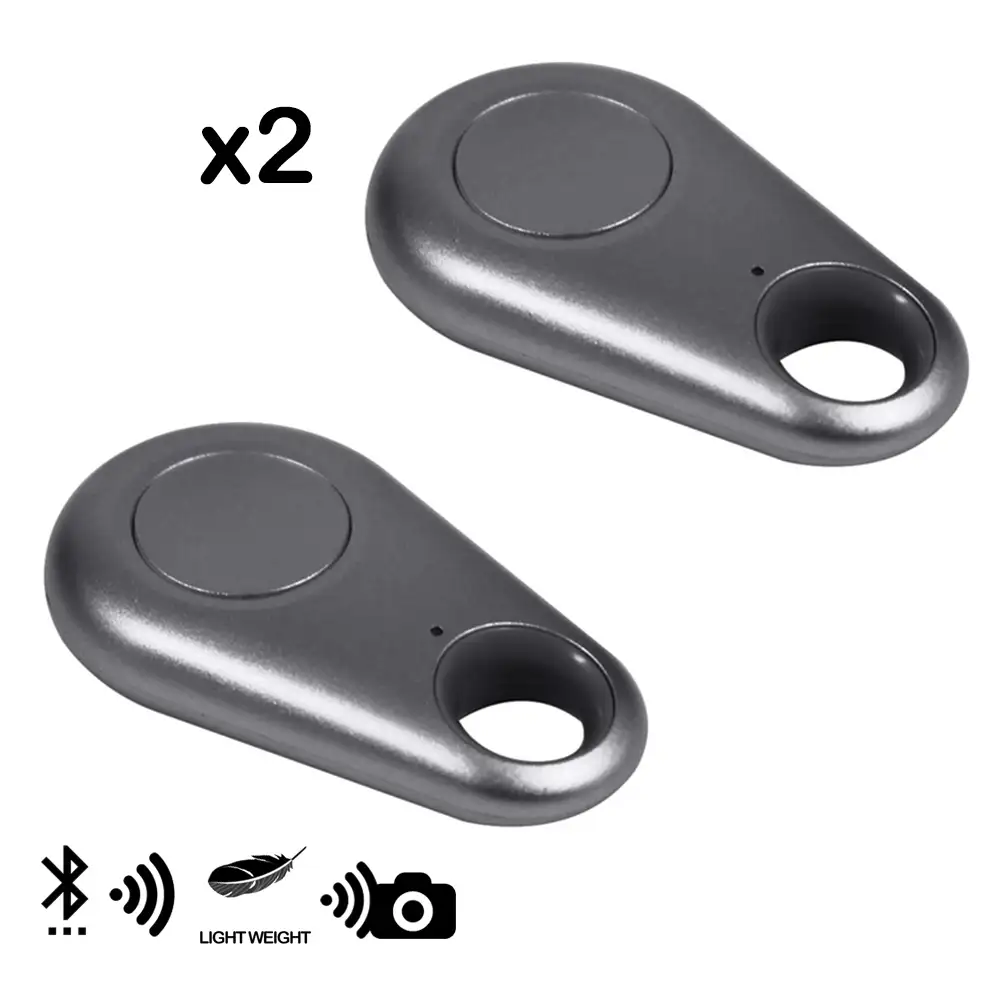 2x iTAG METAL LOCALIZADOR BLUETOOTH PORTÁTIL GRIS ESPACIAL