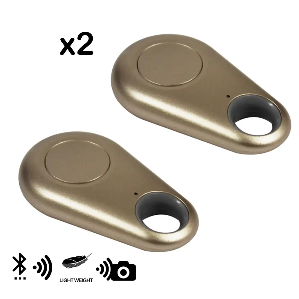 2x iTAG METAL LOCALIZADOR BLUETOOTH PORTÁTIL ORO