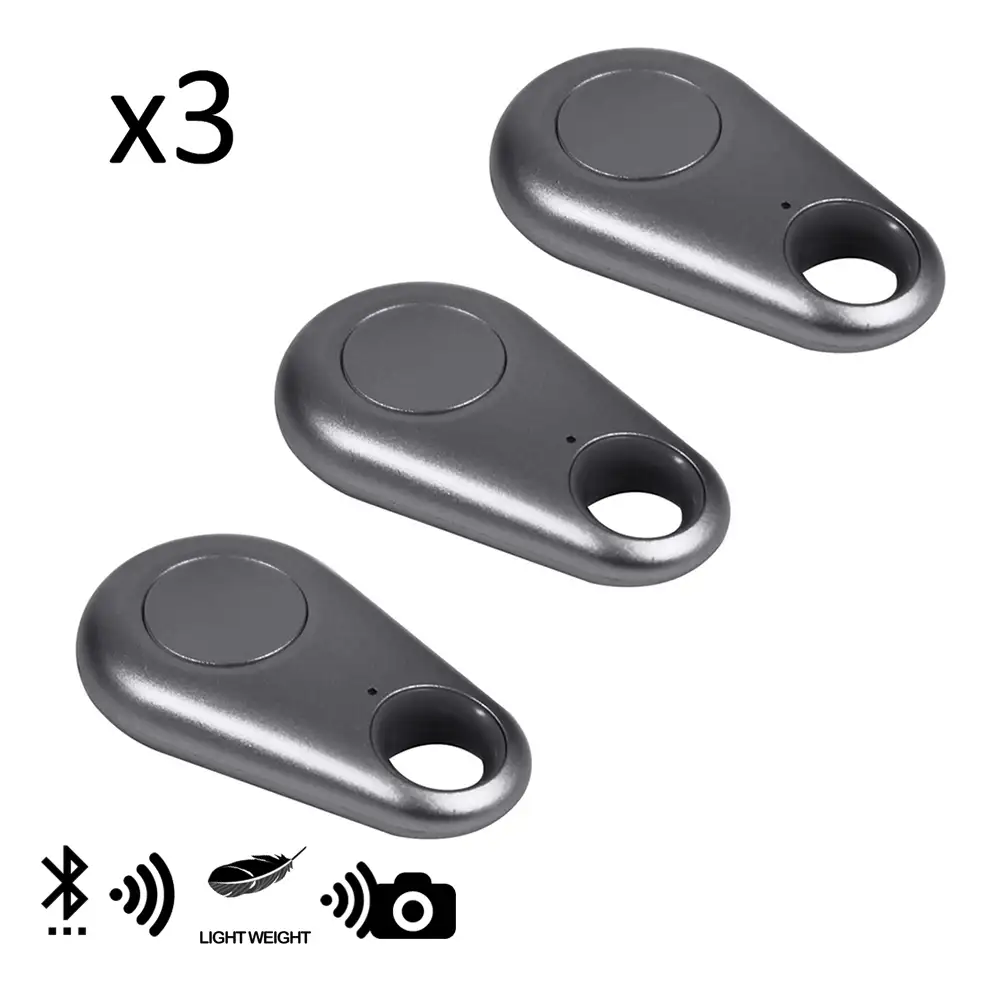 3x Itag METAL LOCALIZADOR BLUETOOTH PORTÁTIL GRIS ESPACIAL