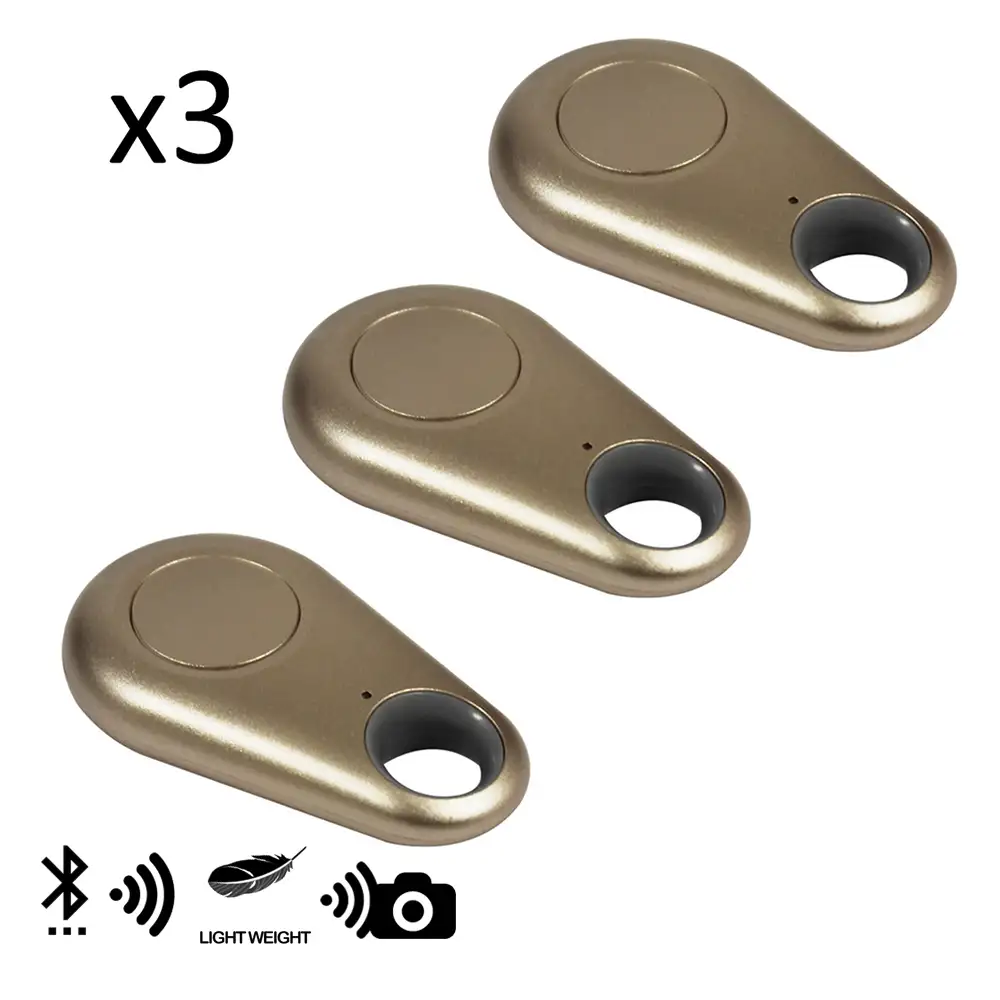 3x iTAG METAL LOCALIZADOR BLUETOOTH PORTÁTIL ORO