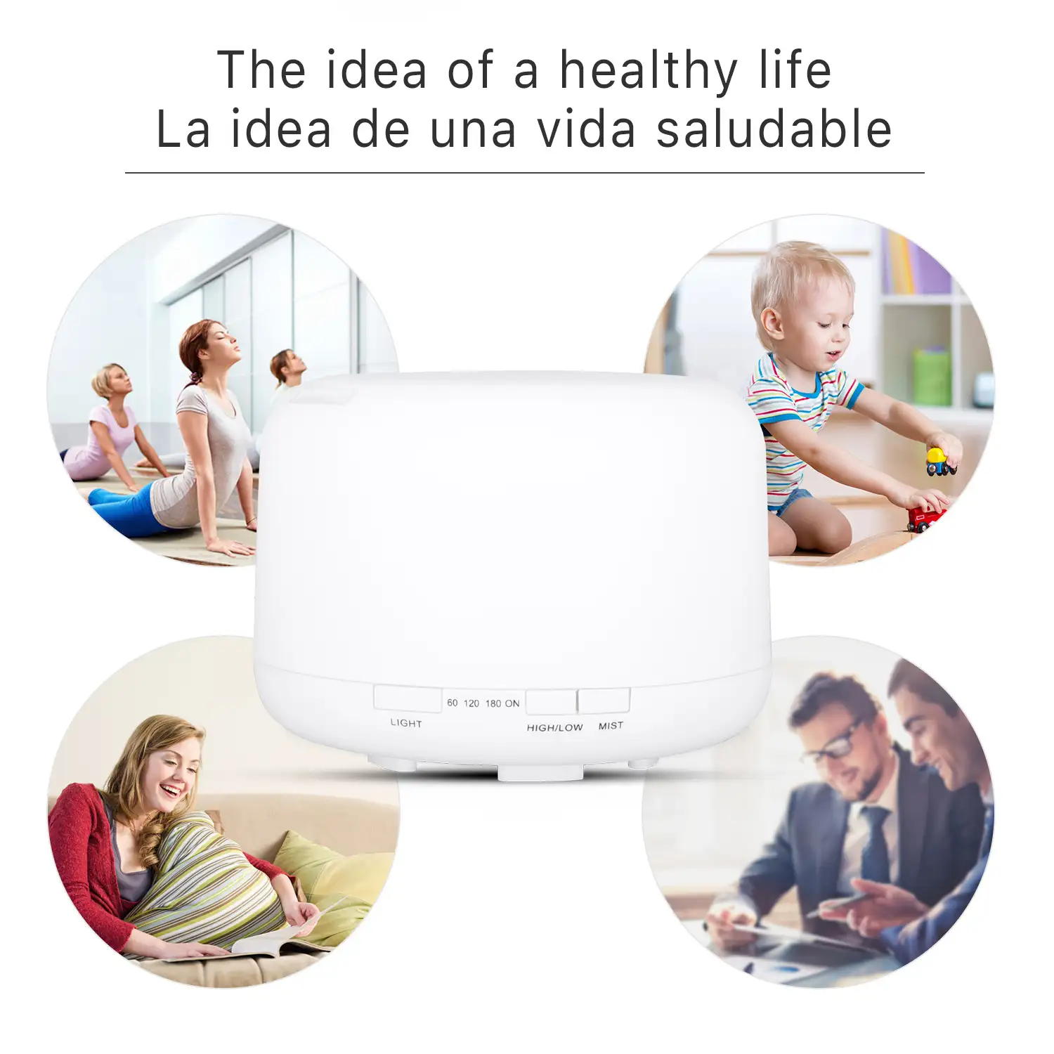 NEBULIZADOR ESTERILIZADOR MULTIFUNCIÓN (admite hidroalcohol) 1000 ml+ 2 HIDROGEL ALCOHÓLICO CON ALOE VERA con pulverizador de 750 ml. Blanco con función multicolor . Luz led nocturna.Humidificador.
