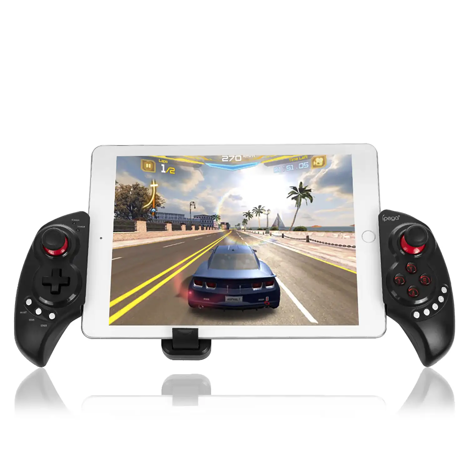 Gamepad Bluetooth extensible, con stand central, para Smartphones, Tablets y PC