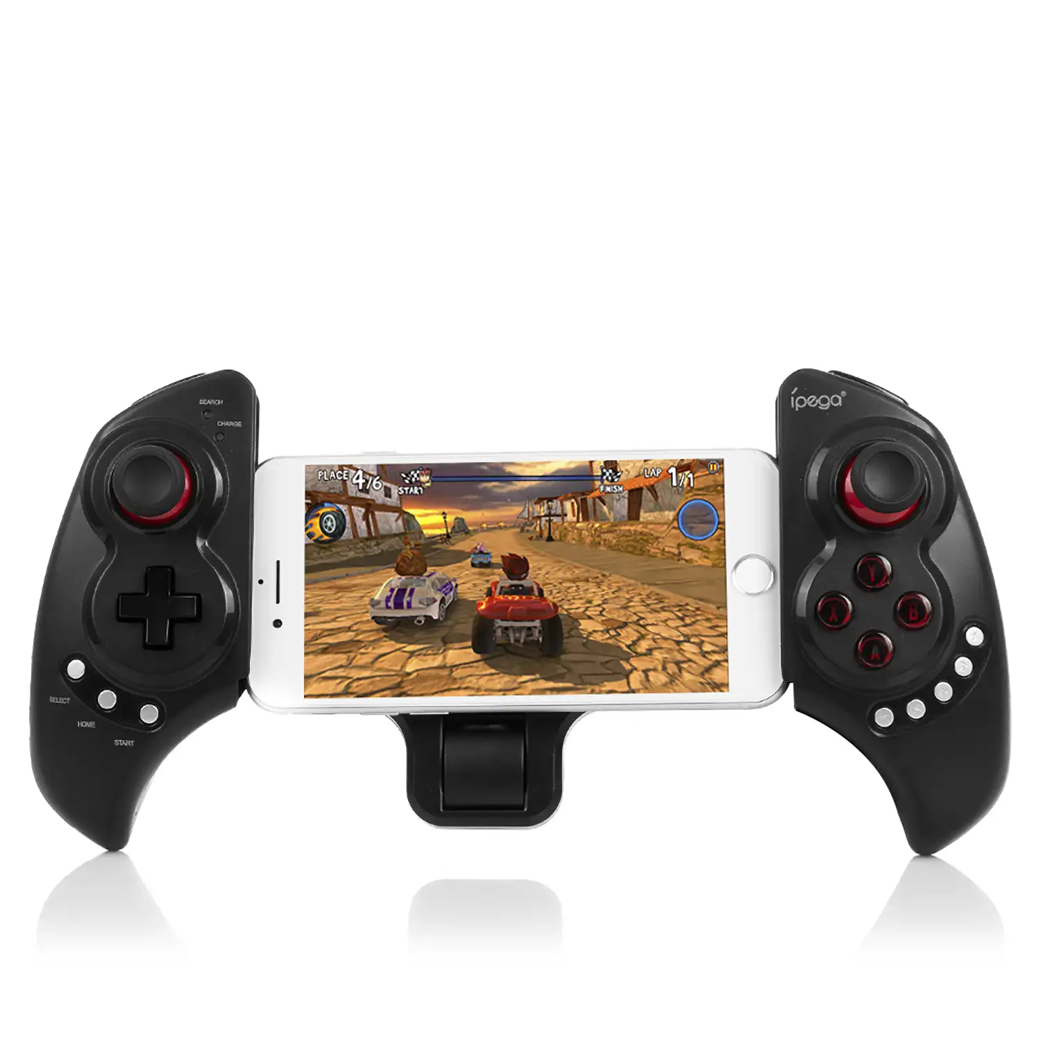 Gamepad Bluetooth extensible, con stand central, para Smartphones, Tablets y PC