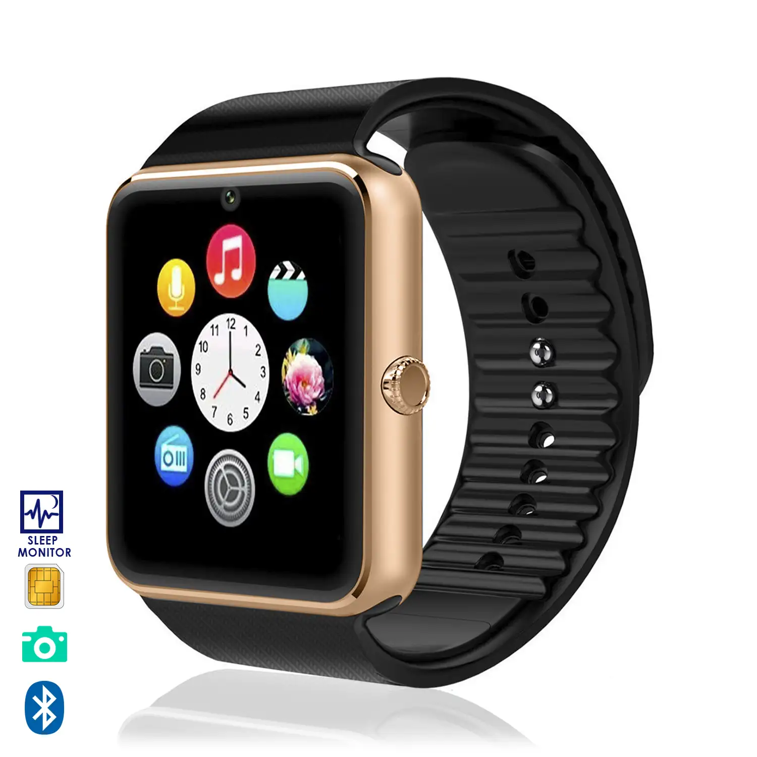 GT08 BLUETOOTH WATCH con SIM, cámara y SLOT micro SD 