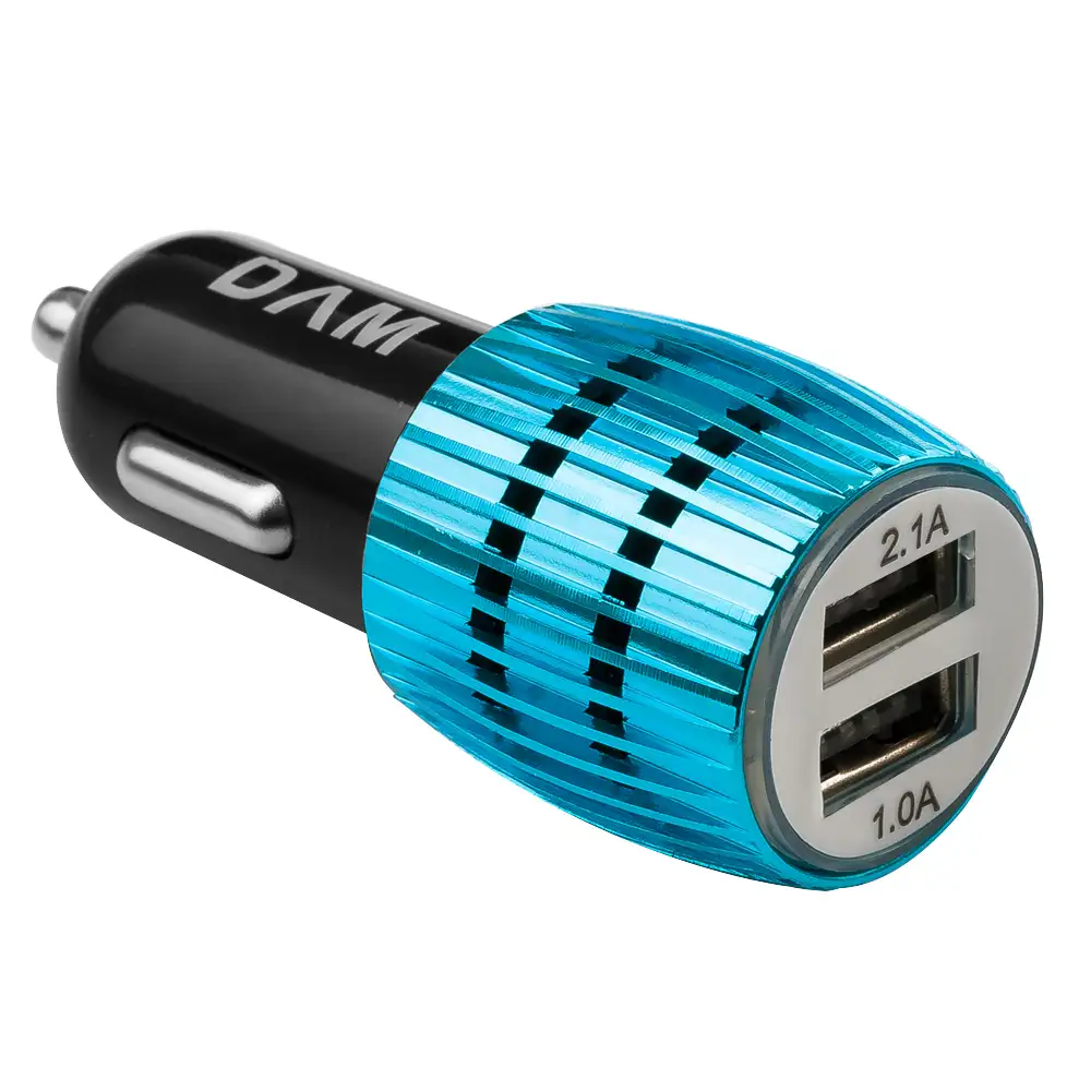 Cargador rápido para coche, con dos salidas USB