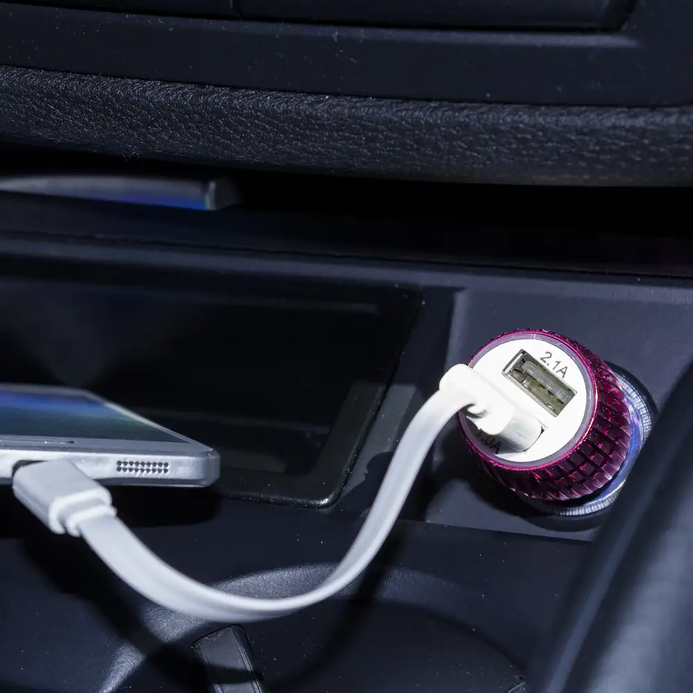 Cargador rápido para coche, con dos salidas USB