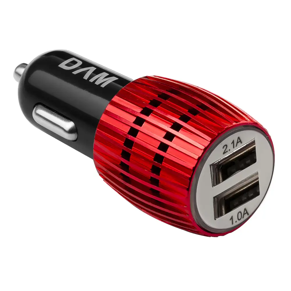 Cargador rápido para coche, con dos salidas USB