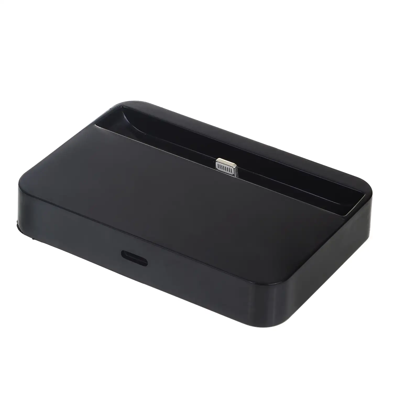 BASE DE CARGA PLANA PARA IPhone 5/SE/6/6 PLUS NEGRA