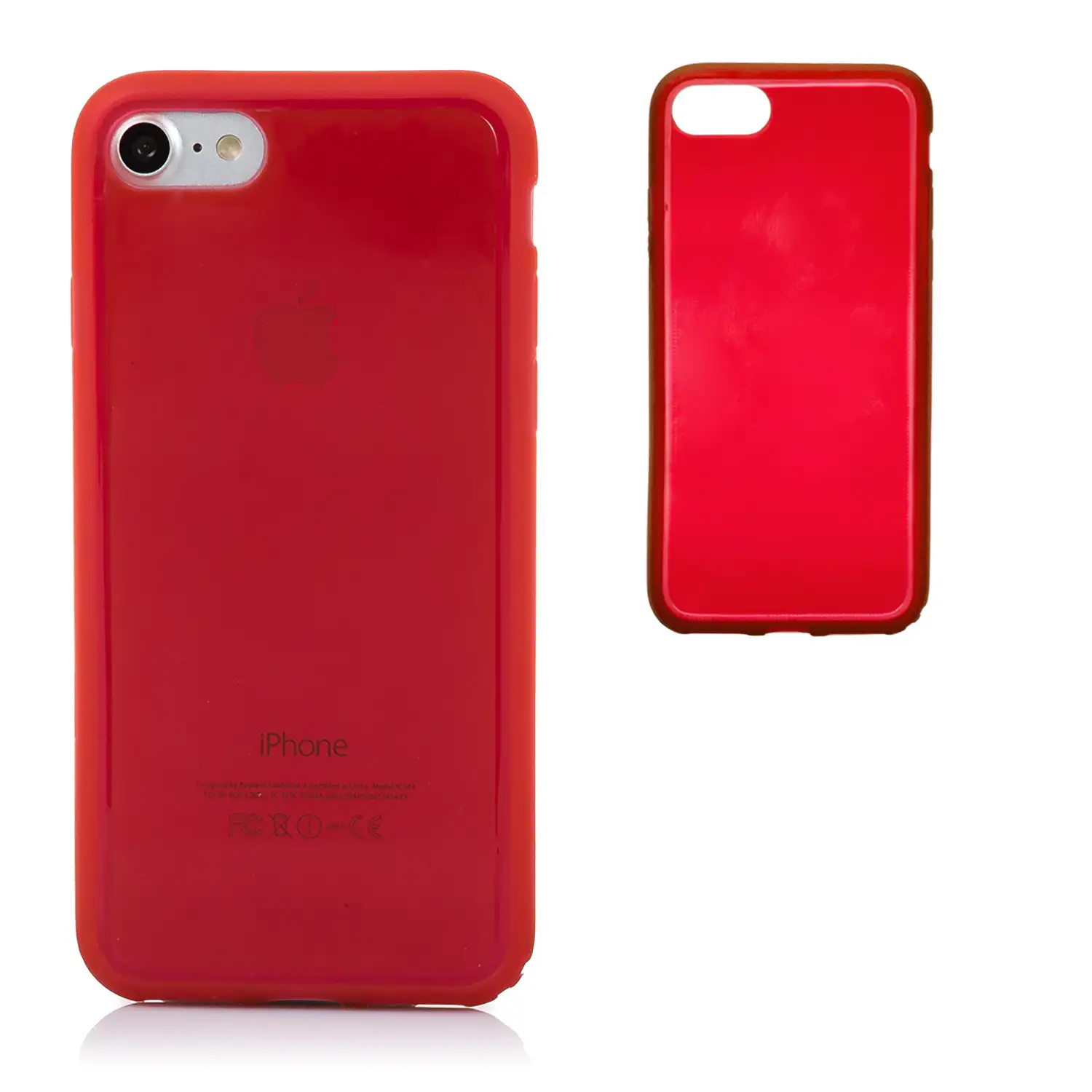 CARCASA TPU TRANSPARENTE CON COLOR IP7 / IPHONE 8