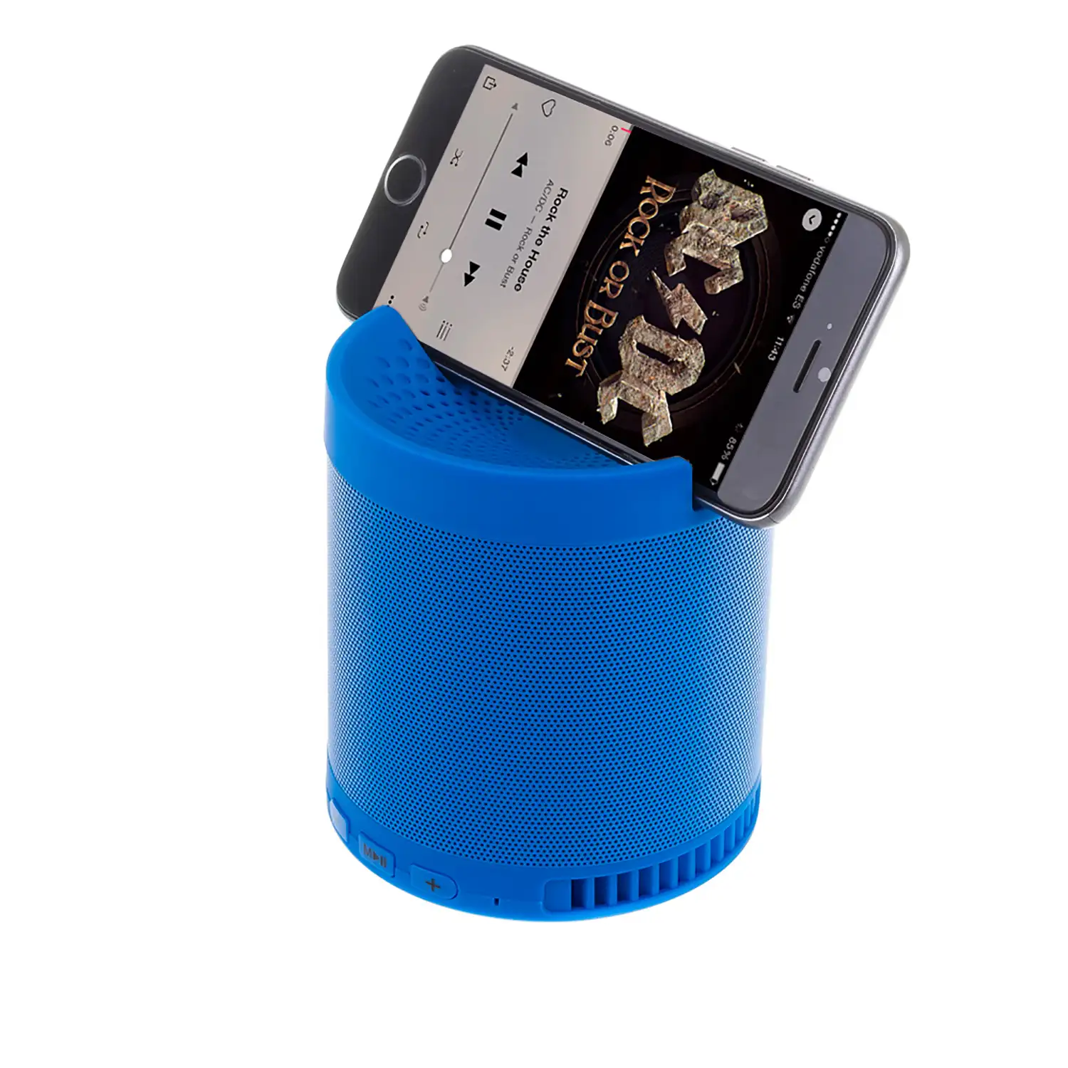 Altavoz HFQ3 Bluetooth con stand para móvil o tablet.