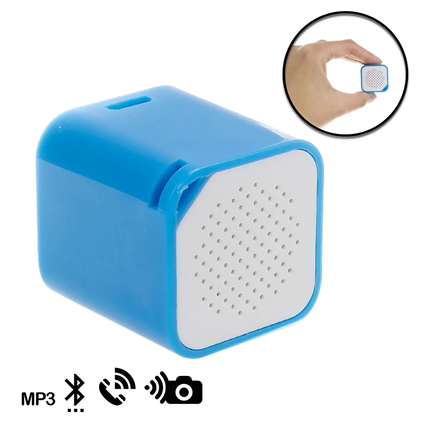 Mini altavoz bluetooth cúbico con manos libres