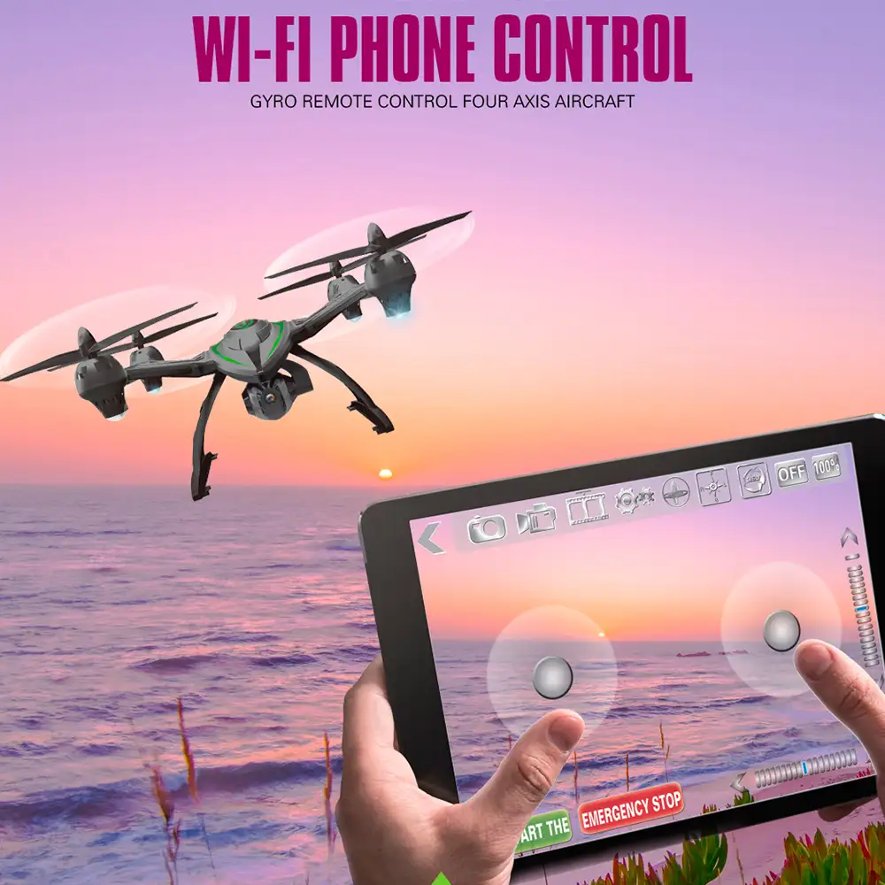 509W WIFI DRONE WITH SECURITY CONTROL HEIGHT, REMOTE CONTROL, SMARTPHONE CONTROL AUTO BALANCE