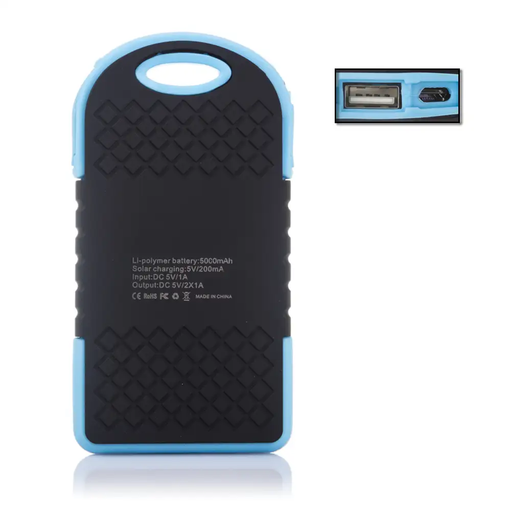 POWERBANK SOLAR WATERPROOF DE 5.000mAh