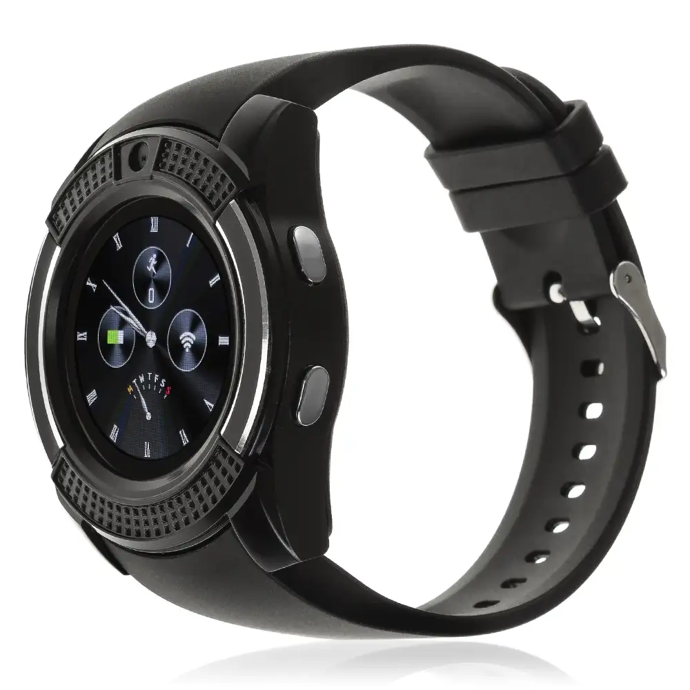 Smartwatch V8 de pantalla circular con cámara y opción a SIM + micro SD Kingston 32GB Clase 10