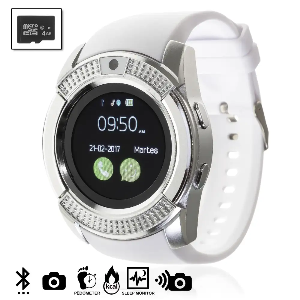 SMARTWATCH BLUETOOTH CON SIM Y CÁMARA + MICROSD C4 4GB