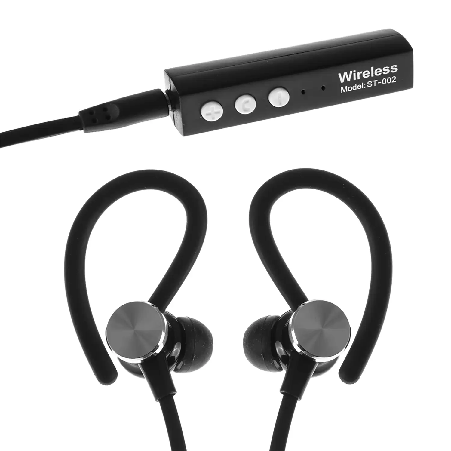 AURICULARES BLUETOOTH DEPORTIVOS ST-002 NEGROS