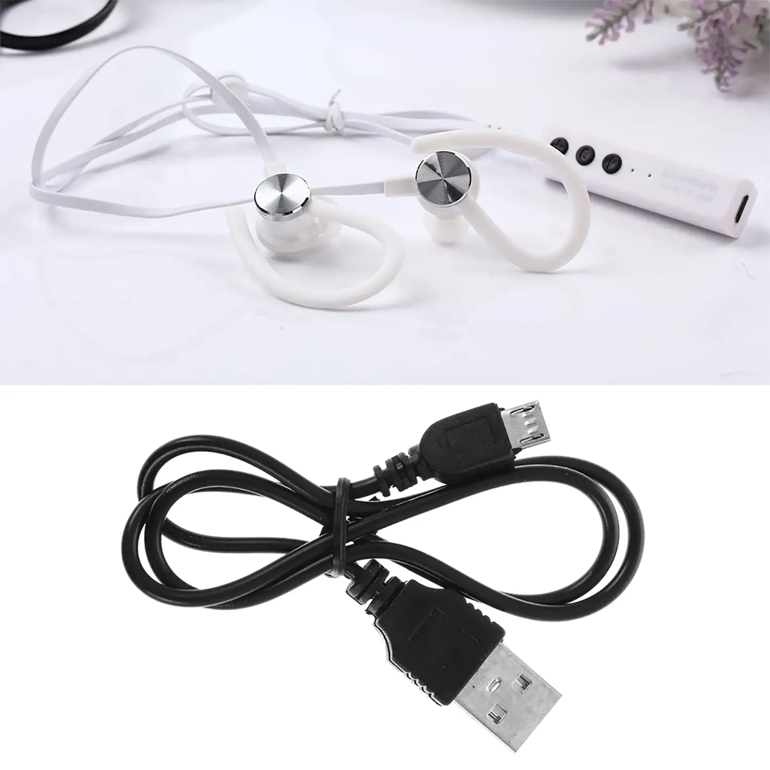 AURICULARES BLUETOOTH DEPORTIVOS ST-002 BLANCOS
