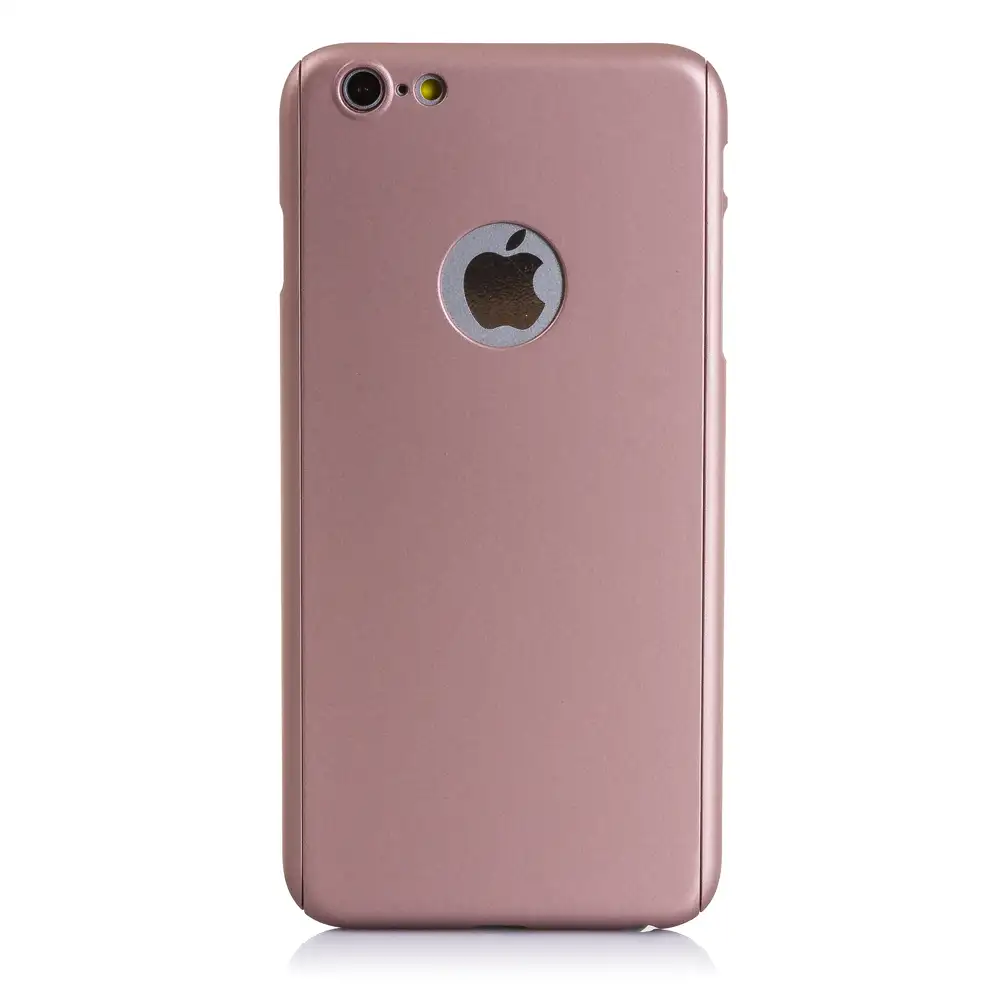 CARCASA FULL COVER+CRISTAL PARA IPHONE 6/6S ROSE GOLD