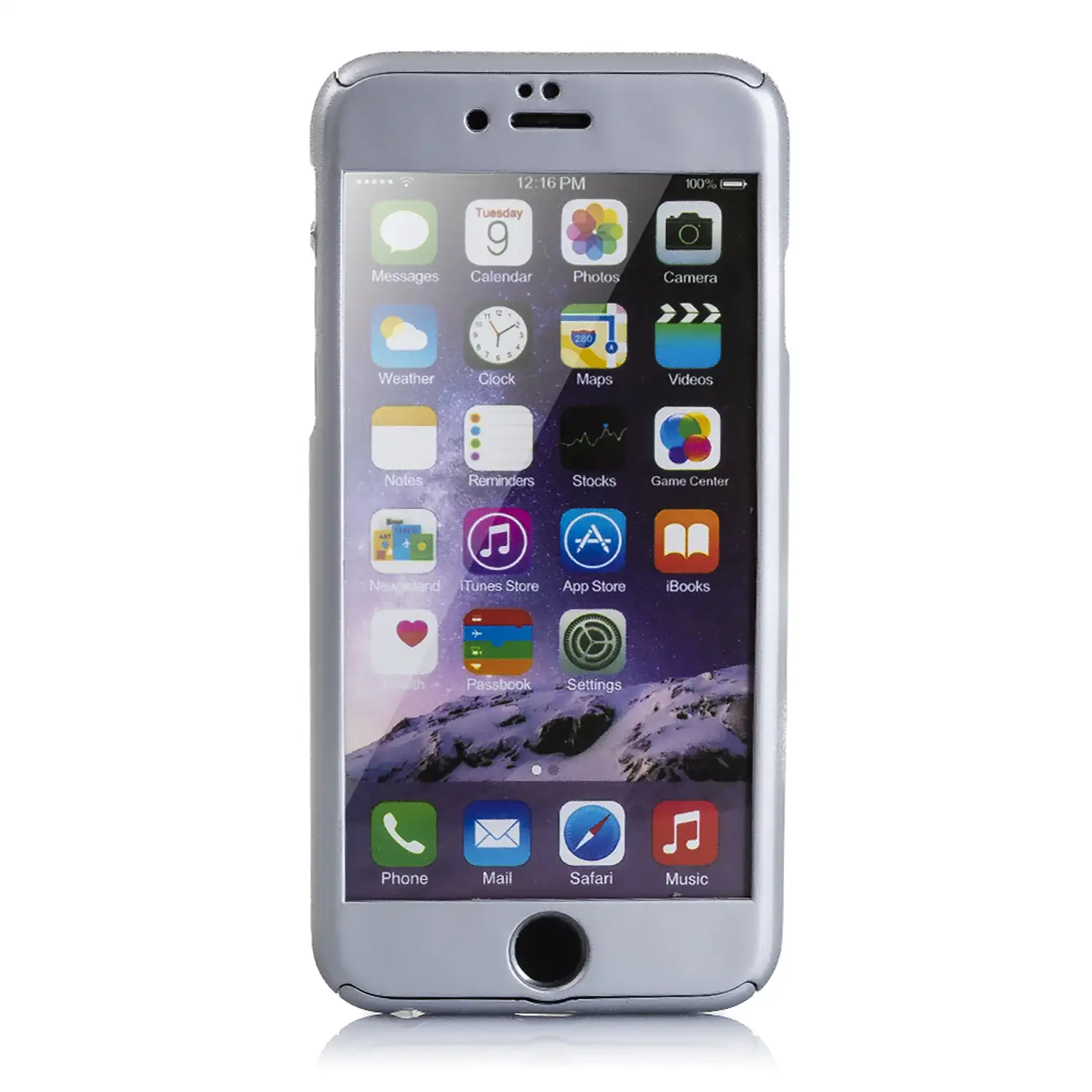 CARCASA FULL COVER+CRISTAL PARA IPHONE 6/6S PLUS SILVER