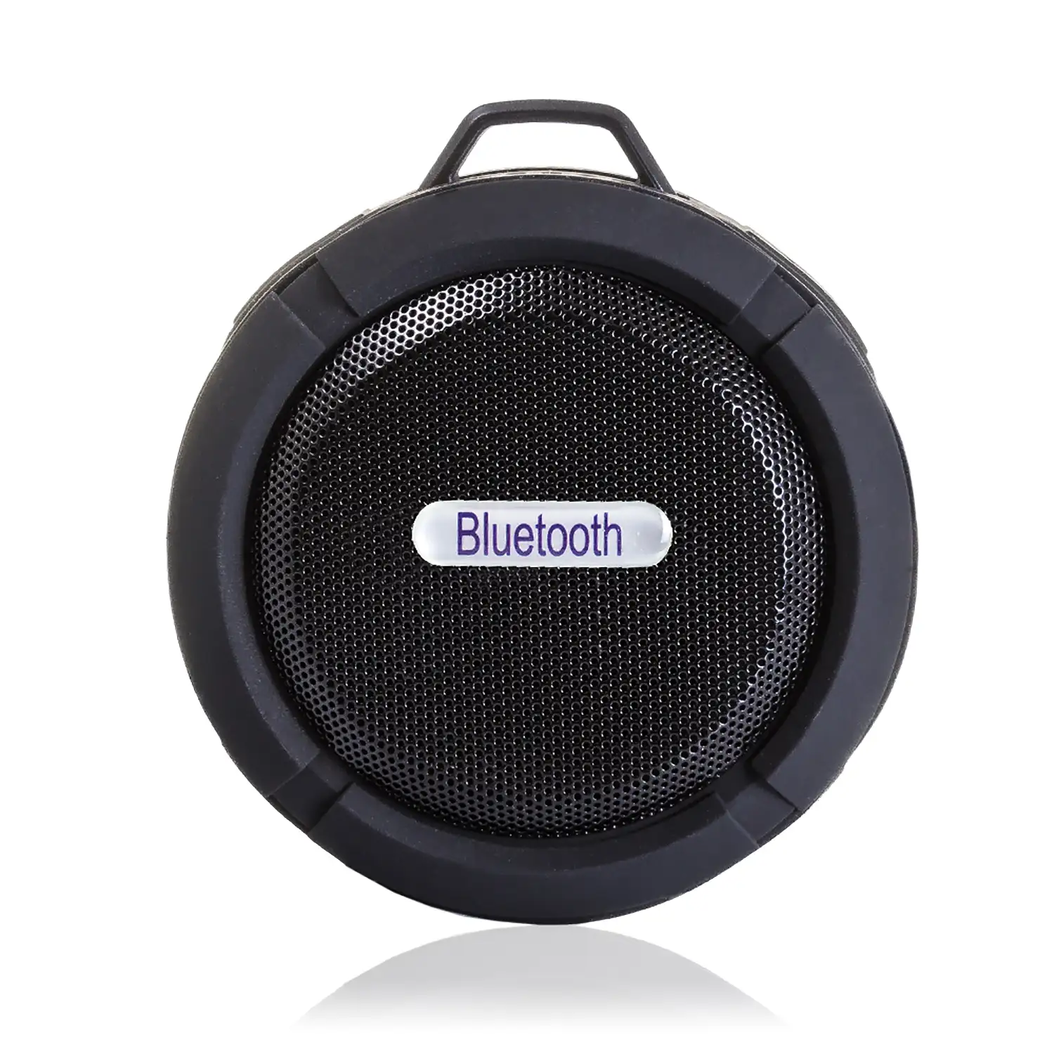 Altavoz bluetooth circular resistente al agua con ventosa C6