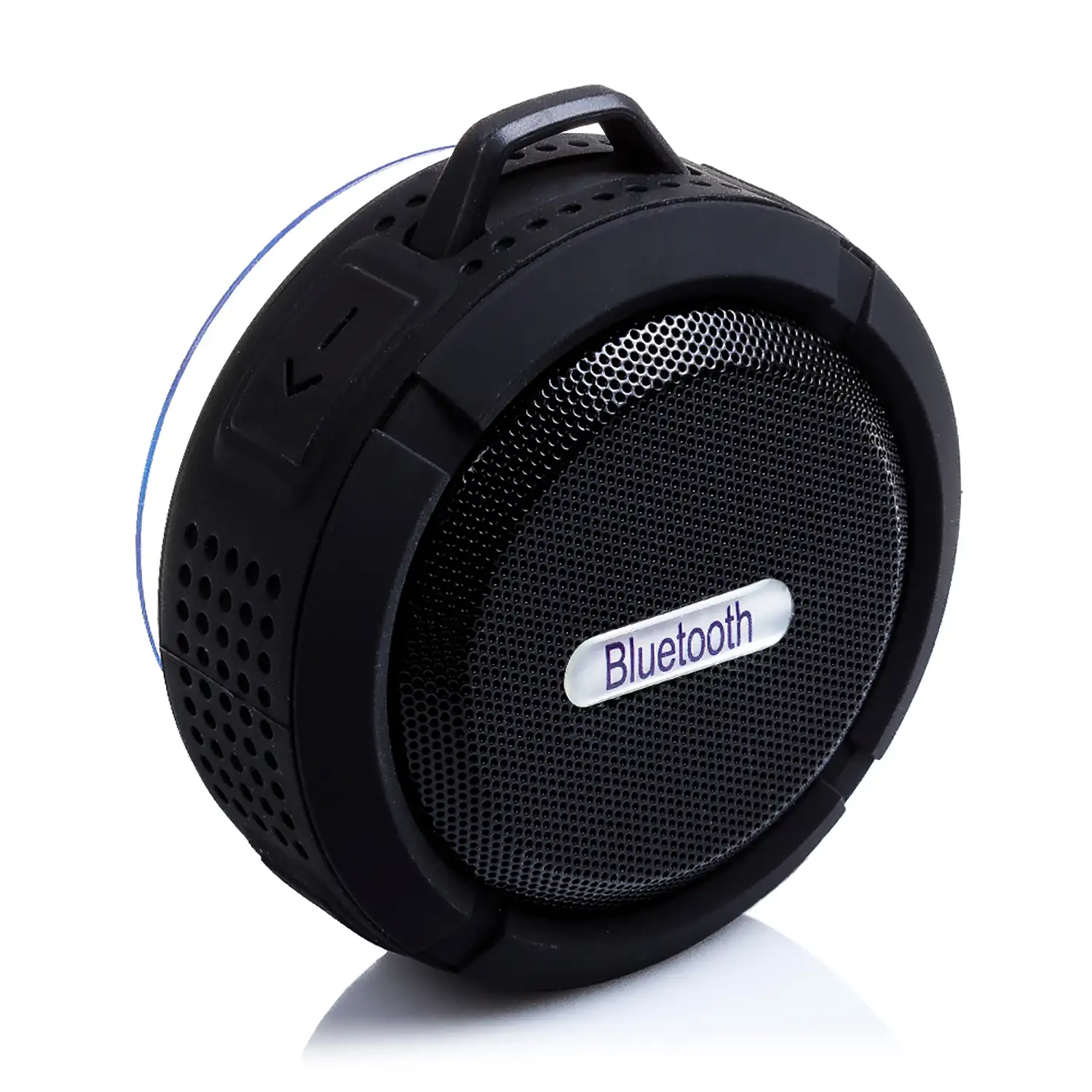 Altavoz bluetooth circular resistente al agua con ventosa C6