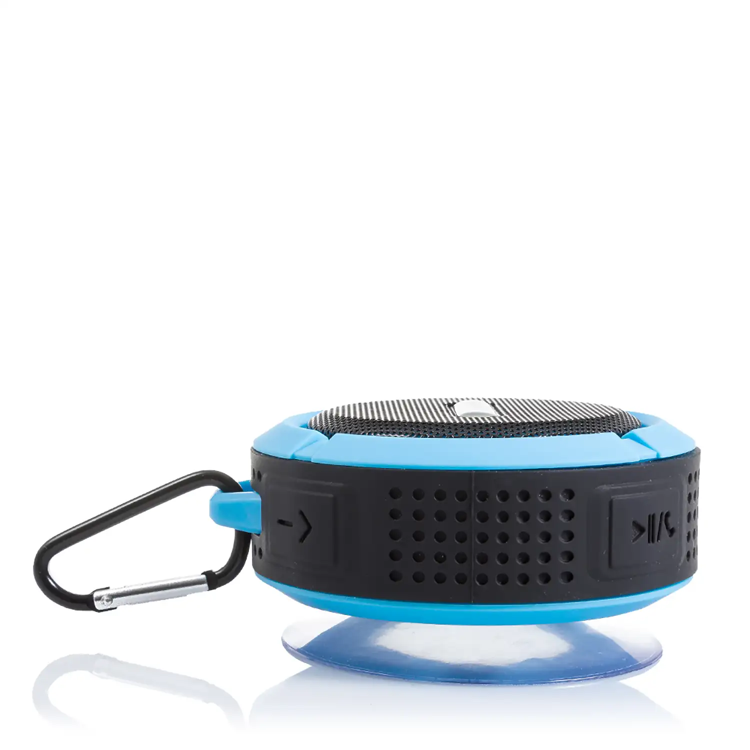 Altavoz bluetooth circular resistente al agua con ventosa C6