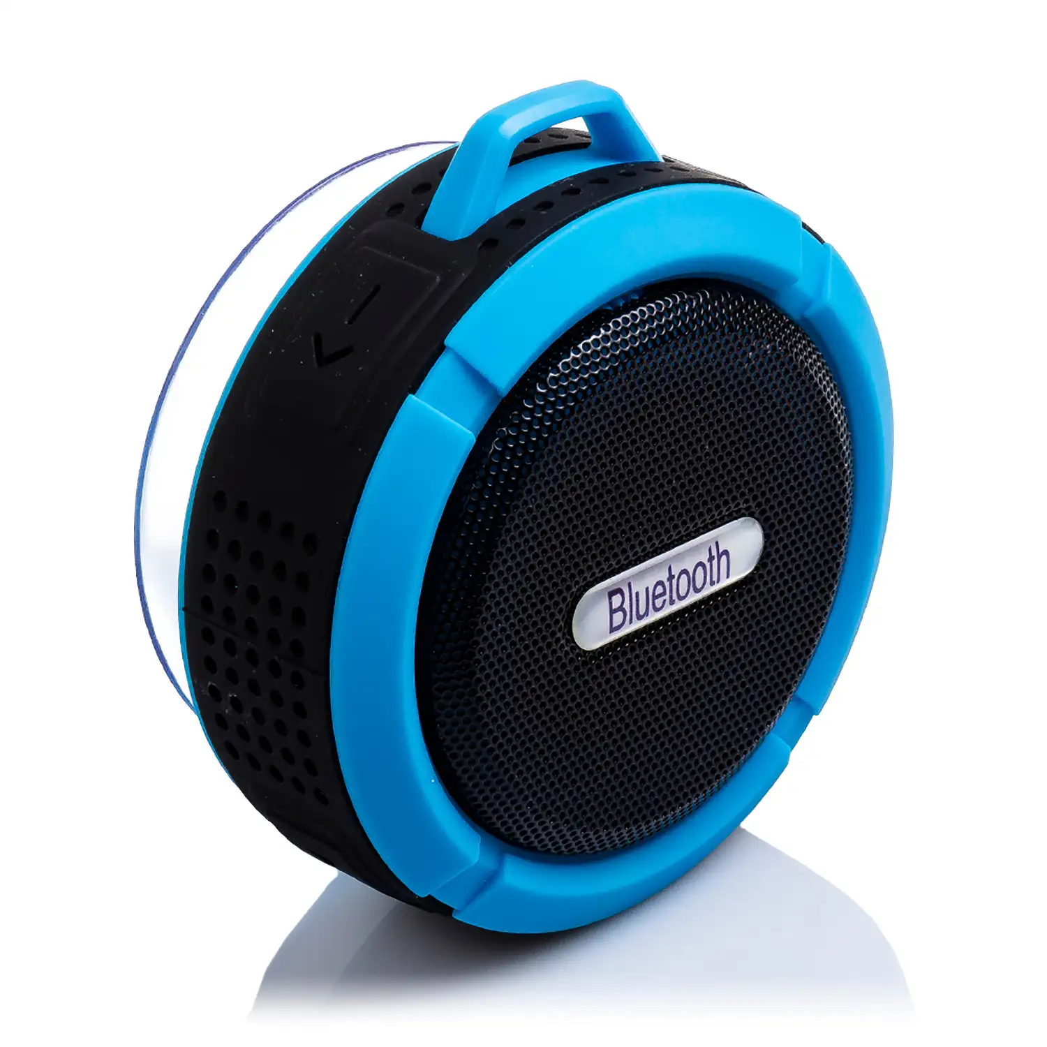 Altavoz bluetooth circular resistente al agua con ventosa C6