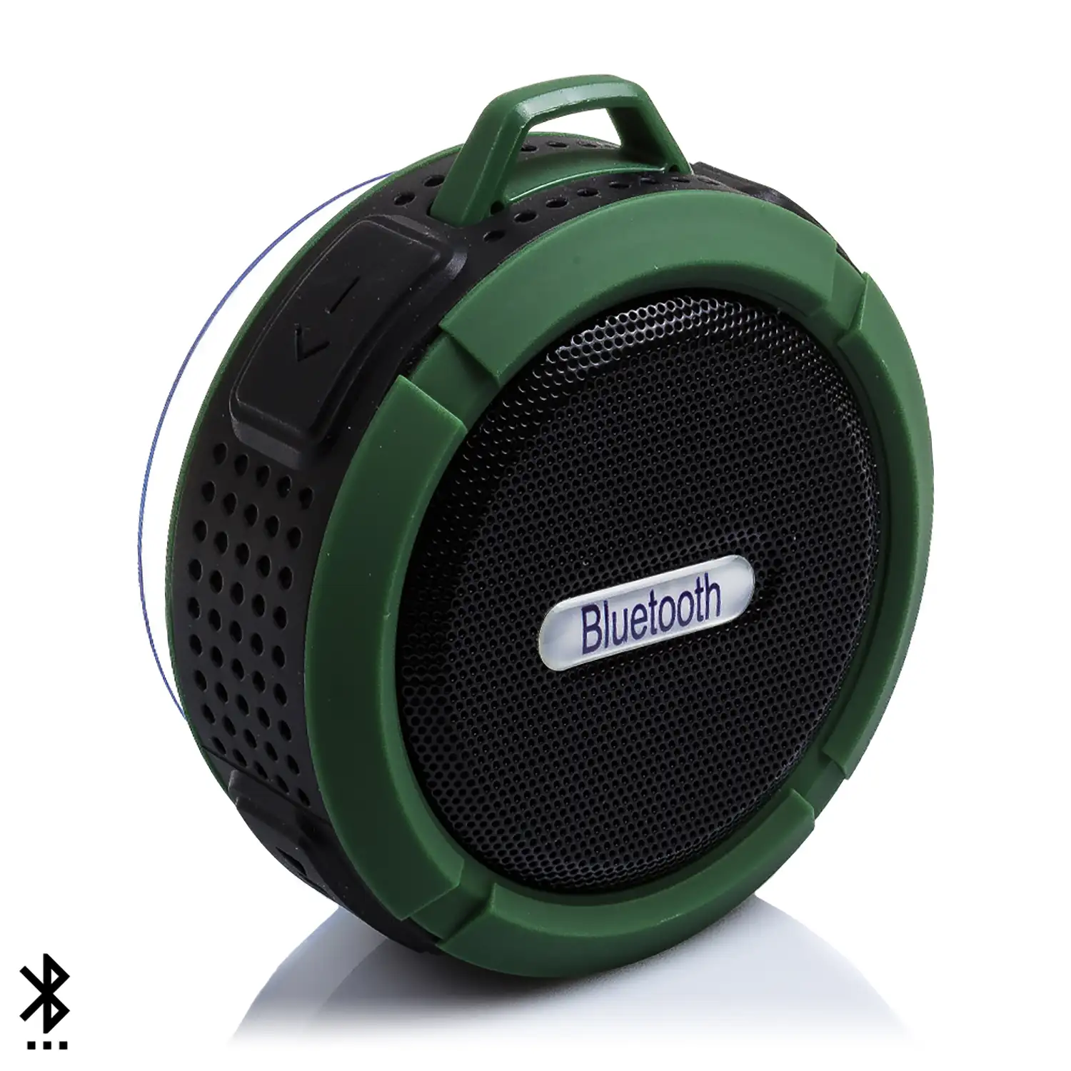 Altavoz bluetooth circular resistente al agua con ventosa C6