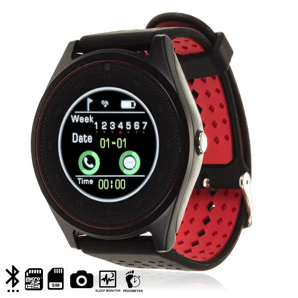 SMARTWATCH BLUETOOTH AK-V10 CON SIM, MICRO SD, AVISO DE LLAMADAS, MANOS LIBRES Y PODÓMETRO