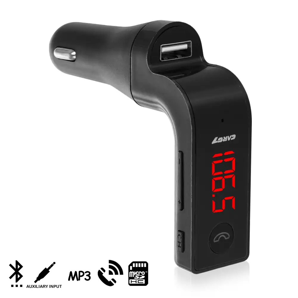 Transmisor Bluetooth Fm Dual Usb Manos Libres V4.1 Carro Mic