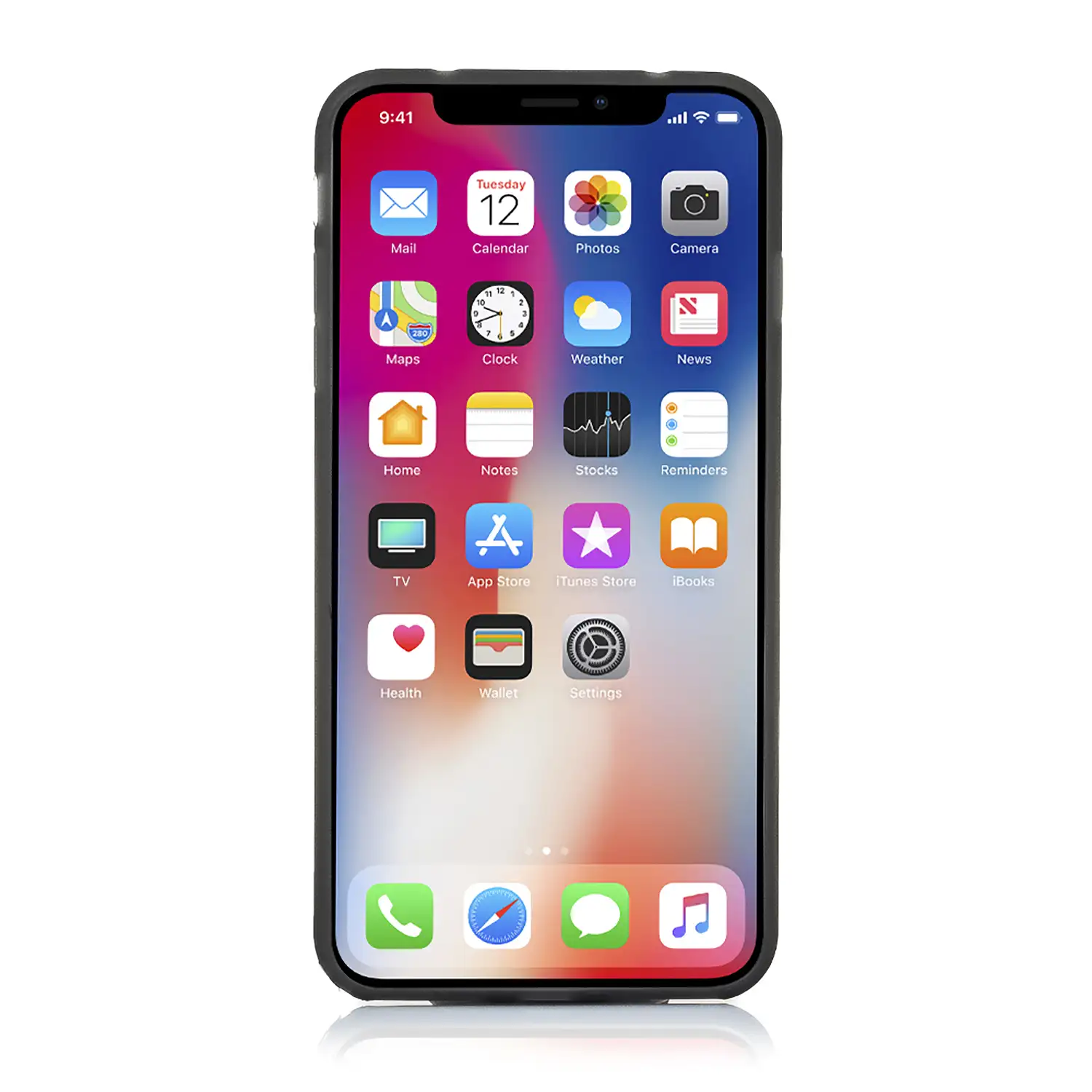 CARCASA TPU TRANSPARENTE CON COLOR IPHONE X