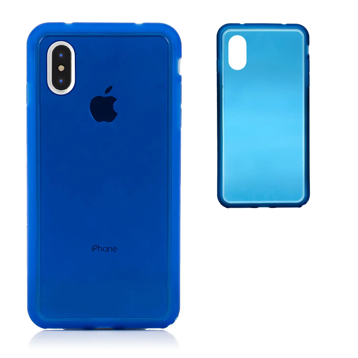 CARCASA TPU TRANSPARENTE CON COLOR IPHONE X