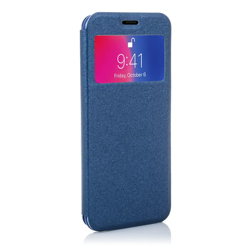 FUNDA LIBRO CON VENTANA CIERRE MAGNÉTICO IPHONE X