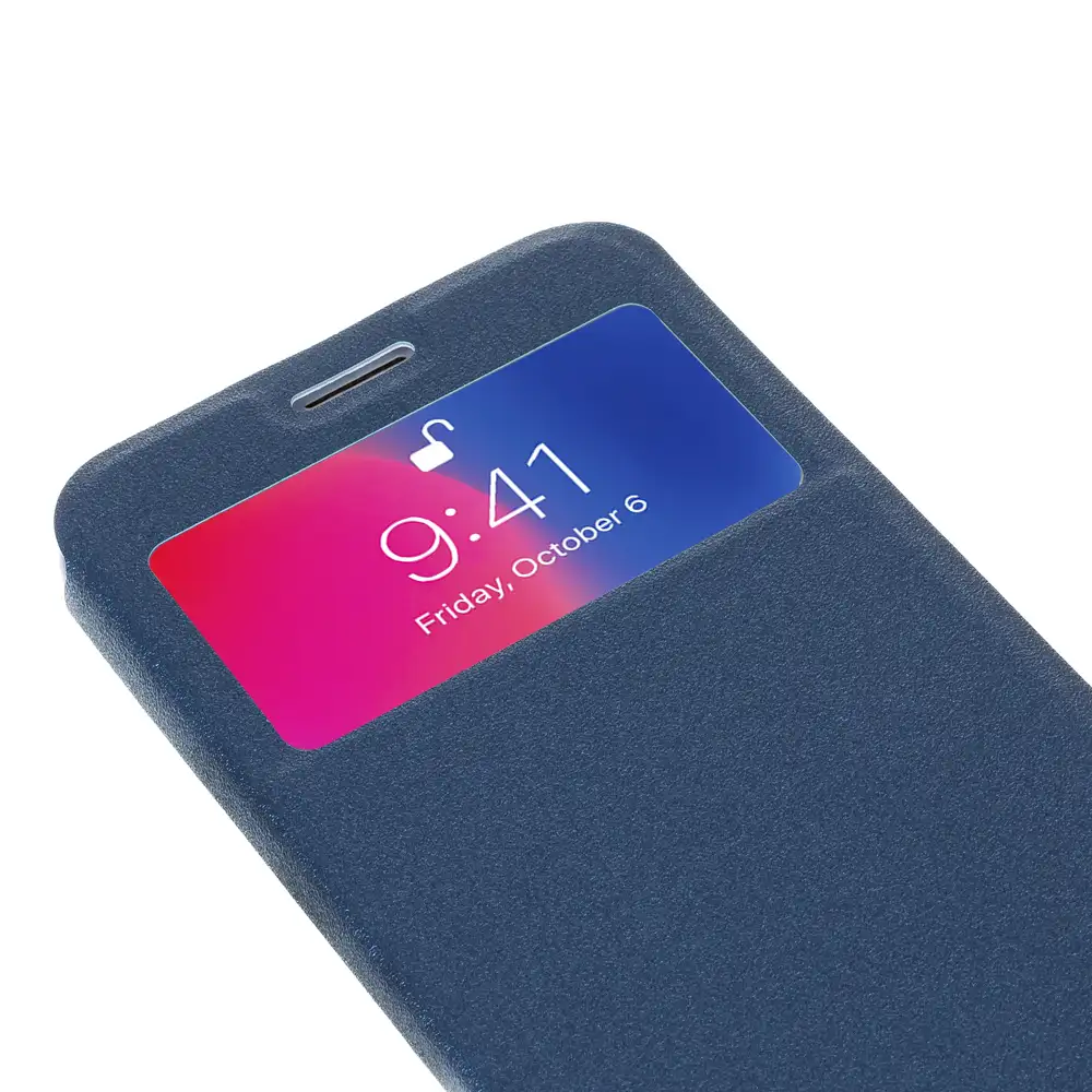 FUNDA LIBRO CON VENTANA CIERRE MAGNÉTICO IPHONE X