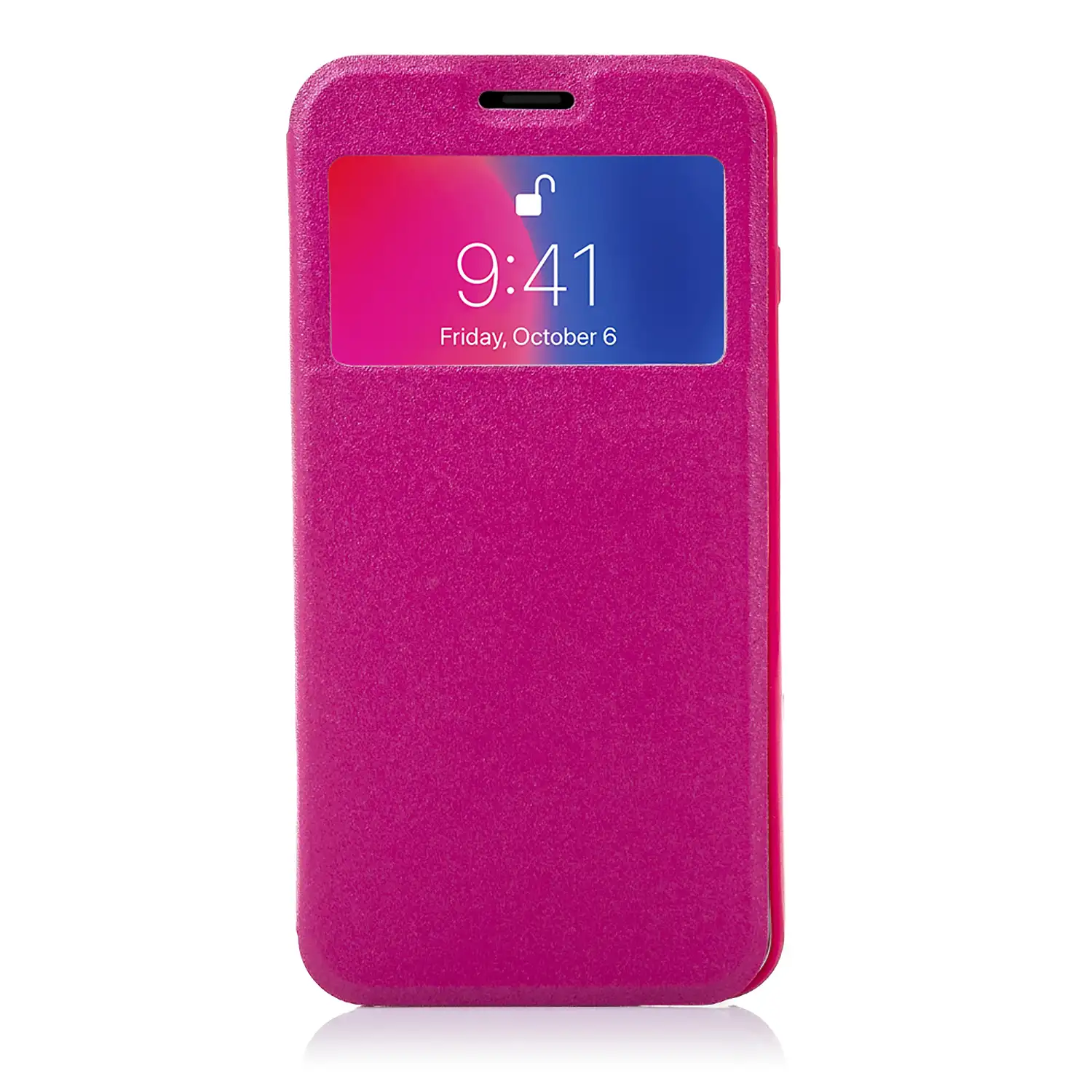 FUNDA LIBRO CON VENTANA CIERRE MAGNÉTICO IPHONE X