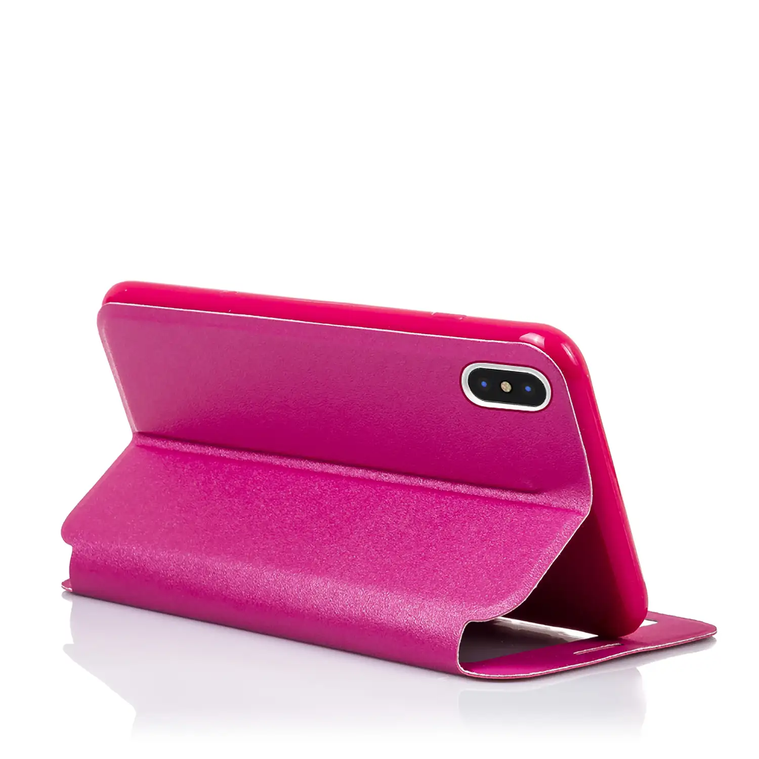 FUNDA LIBRO CON VENTANA CIERRE MAGNÉTICO IPHONE X