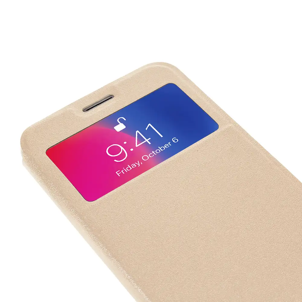 FUNDA LIBRO CON VENTANA CIERRE MAGNÉTICO IPHONE X