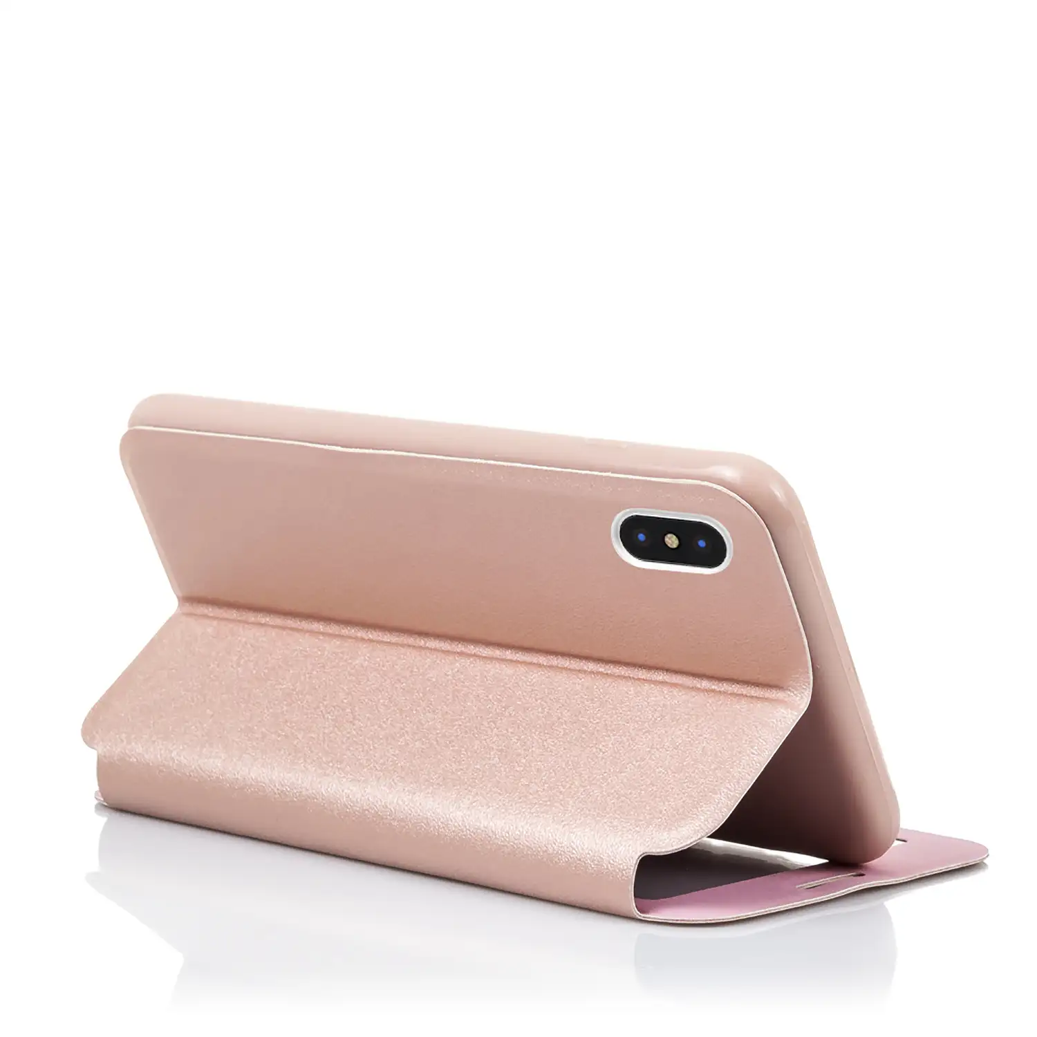 FUNDA LIBRO CON VENTANA CIERRE MAGNÉTICO IPHONE X