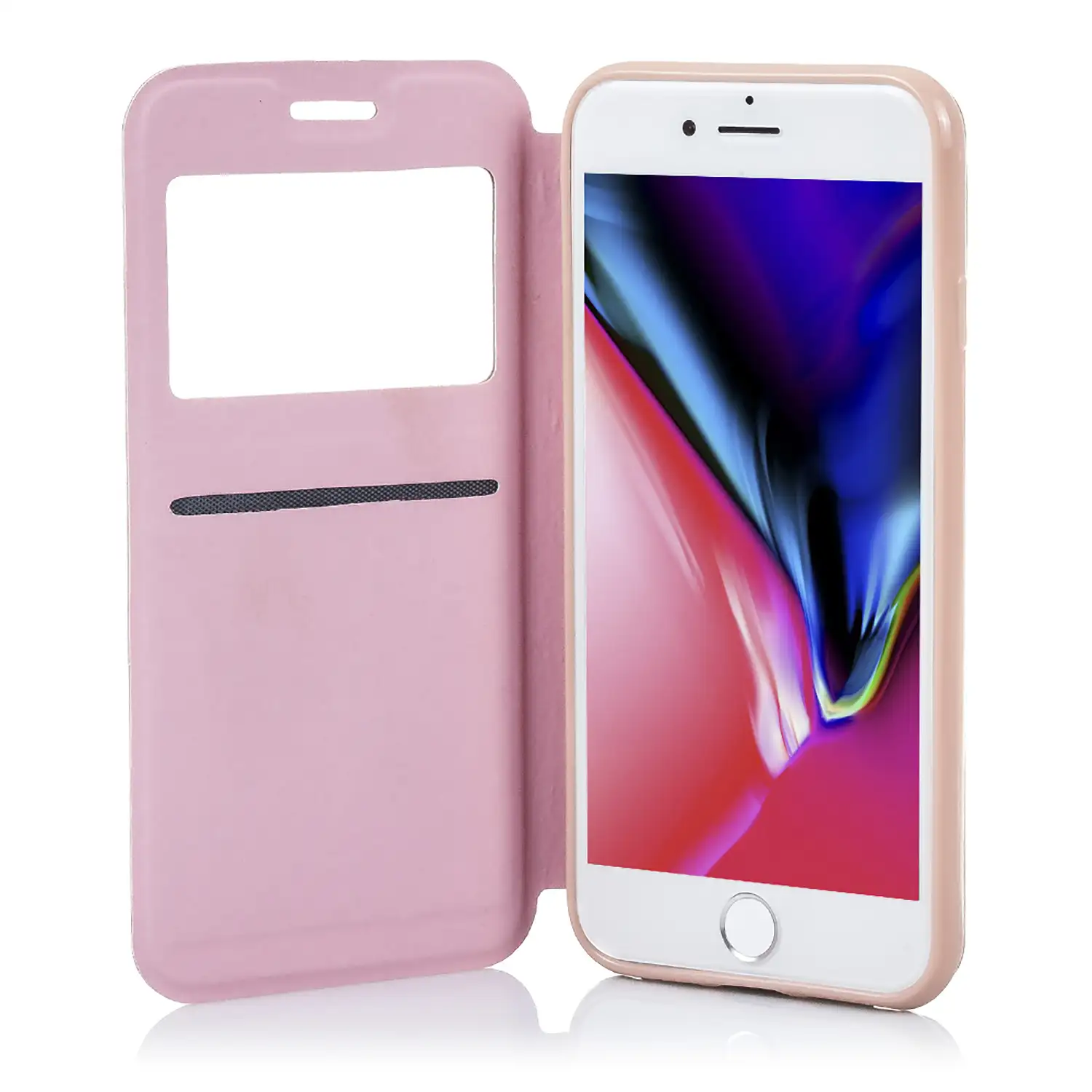 FUNDA LIBRO CON VENTANA CIERRE MAGNÉTICO IPHONE 7/ IPHONE 8