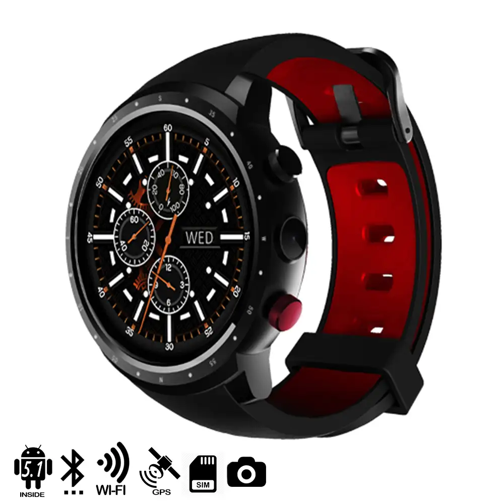 Smartwatch Phone Z18 Quad Core con sistema operativo Android 5.1, cámara, GPS y Wi-Fi, monitor cardíaco