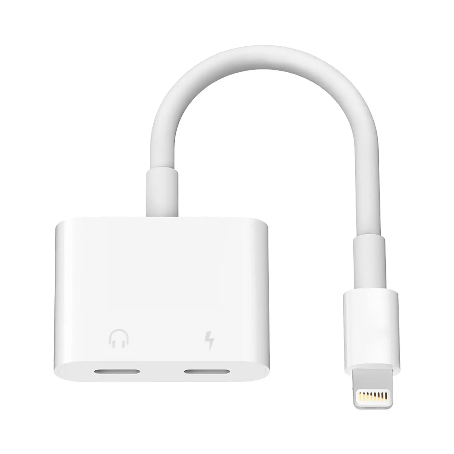 Adaptador lightning a doble lightning para cargar y escuchar música simultaneamente