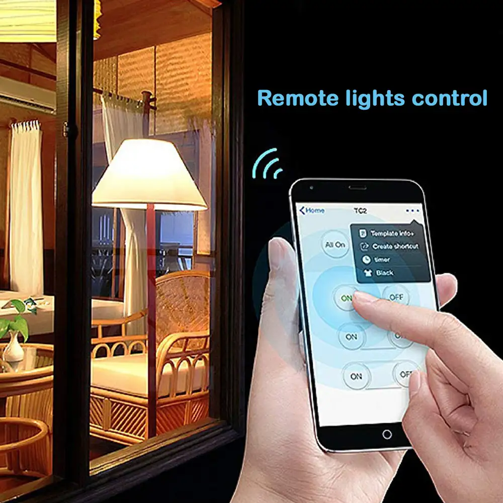 Interruptor Wifi Smarthome con 3 pulsadores compatible con