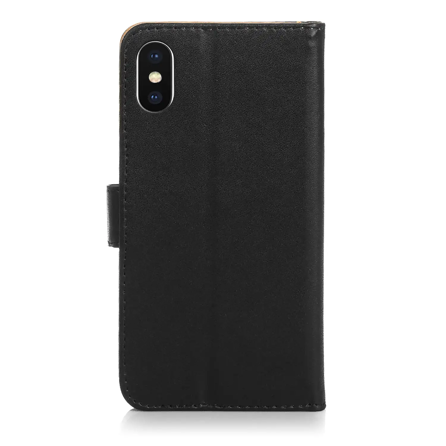 Funda tipo libro de piel sintética para iPhone X